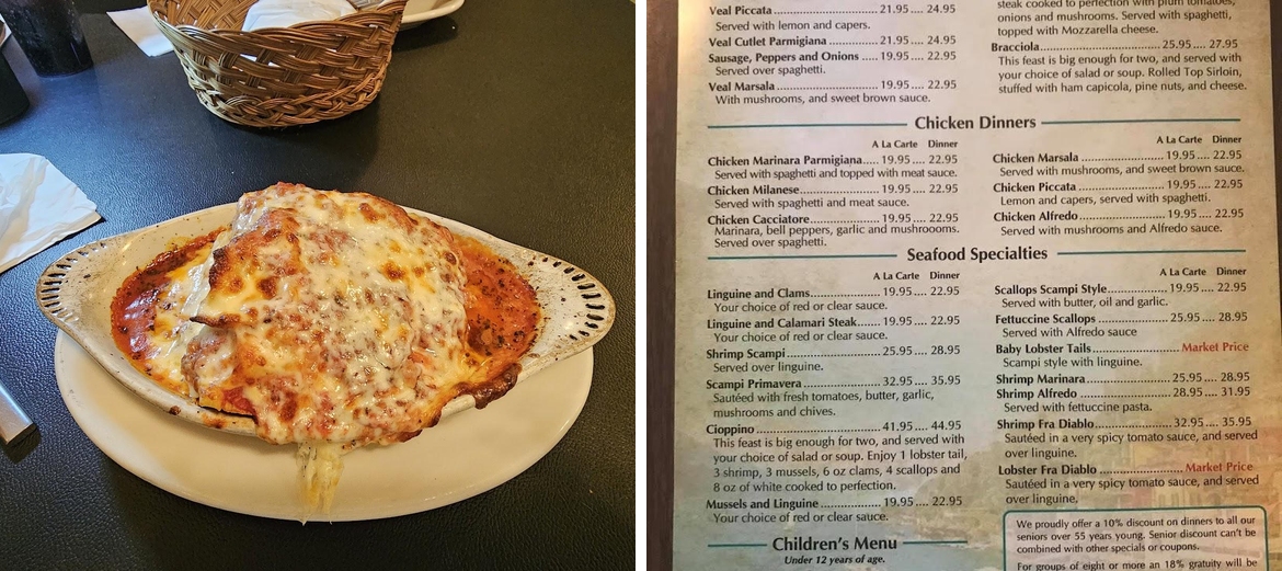 Italian Kitchen Menu