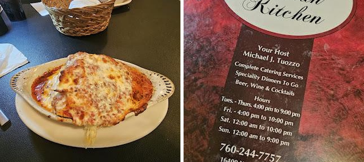 Italian Kitchen Menu